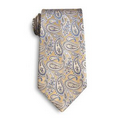 Gold and Blue Silk Paisley Tie